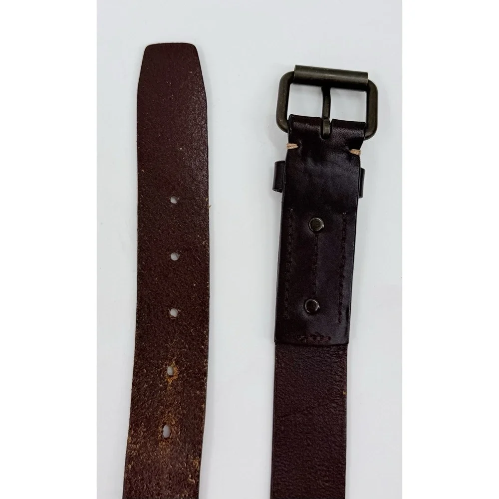 Lands' End‎ Dark Brown Leather Belt Men's Size 44 (52.25